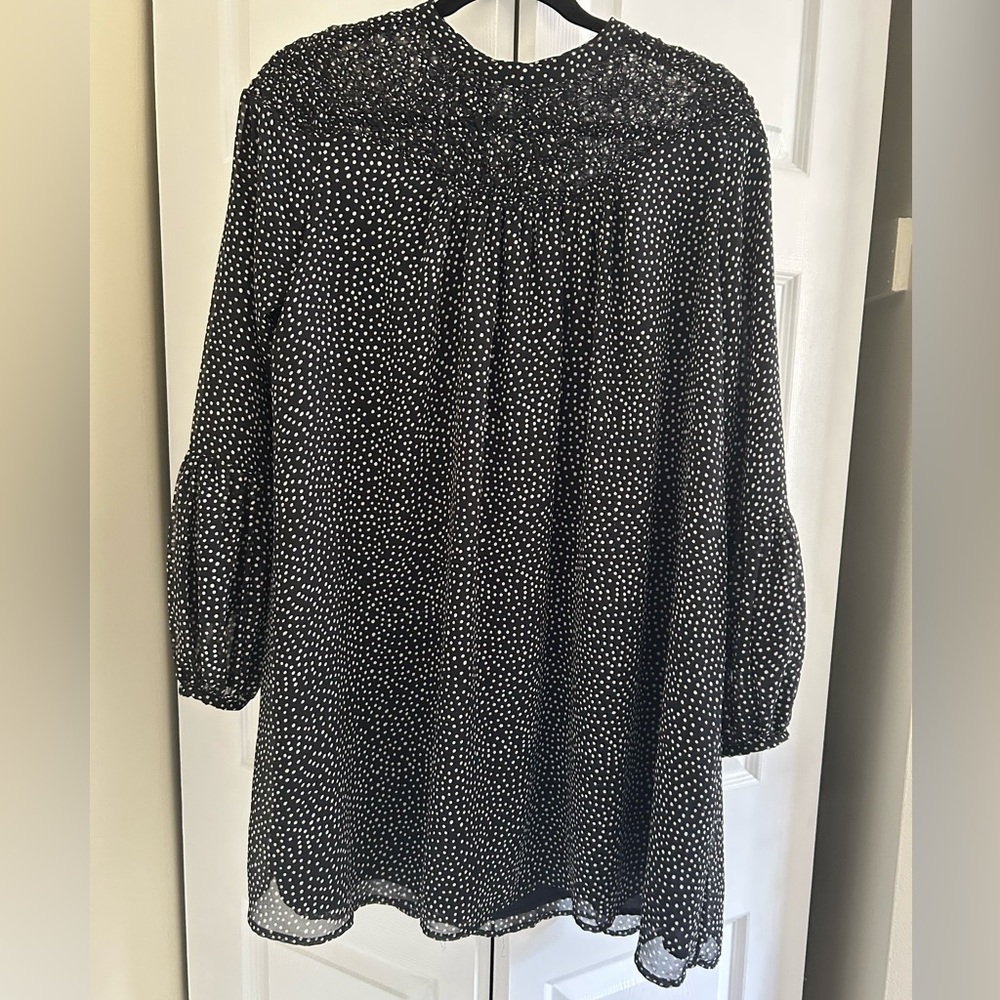 Zara Black and White Polka Dot Women's Top